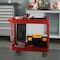 Stalwart Utility Cart - Heavy-Duty Work Cart with Two Storage Trays - Holds up to 330lbs by Red 75-MOV2001 - alternate 3